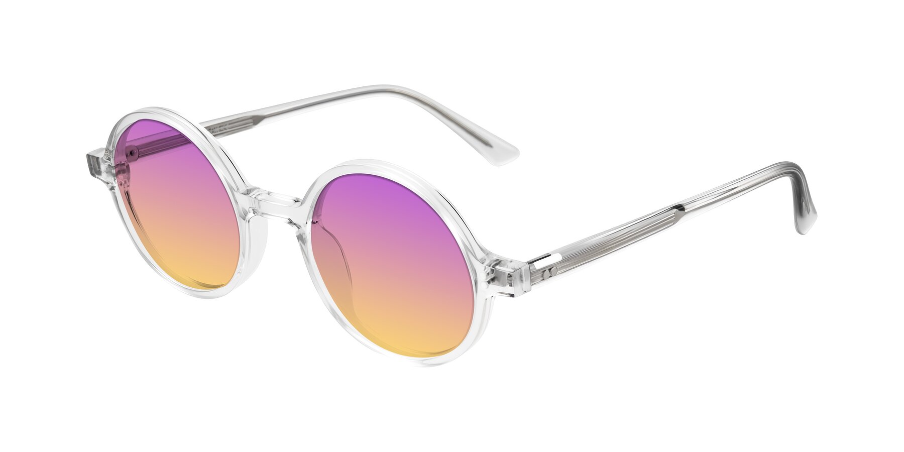 Angle of Montauk in Clear with Purple / Yellow Gradient Lenses