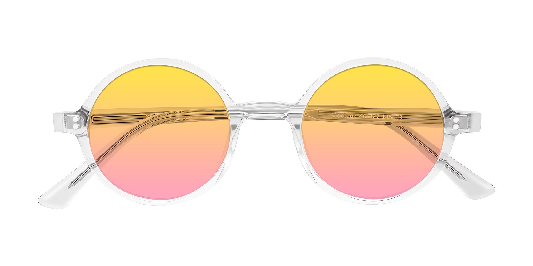 Folded Front of Montauk in Clear with Yellow / Pink Gradient Lenses
