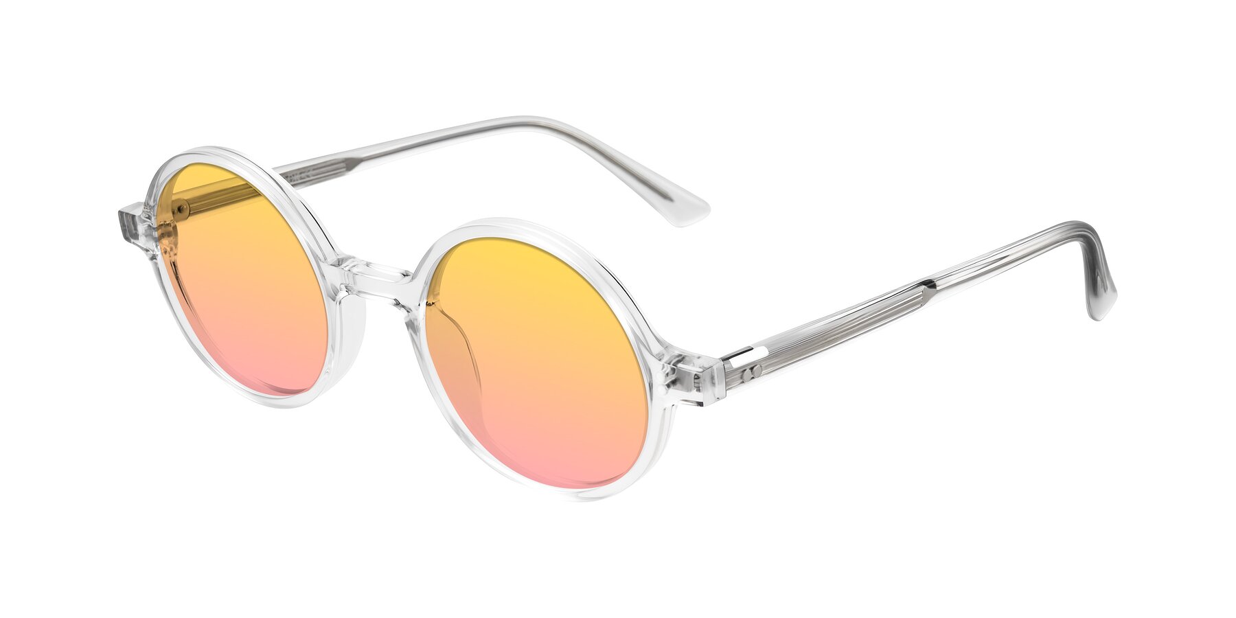 Angle of Montauk in Clear with Yellow / Pink Gradient Lenses