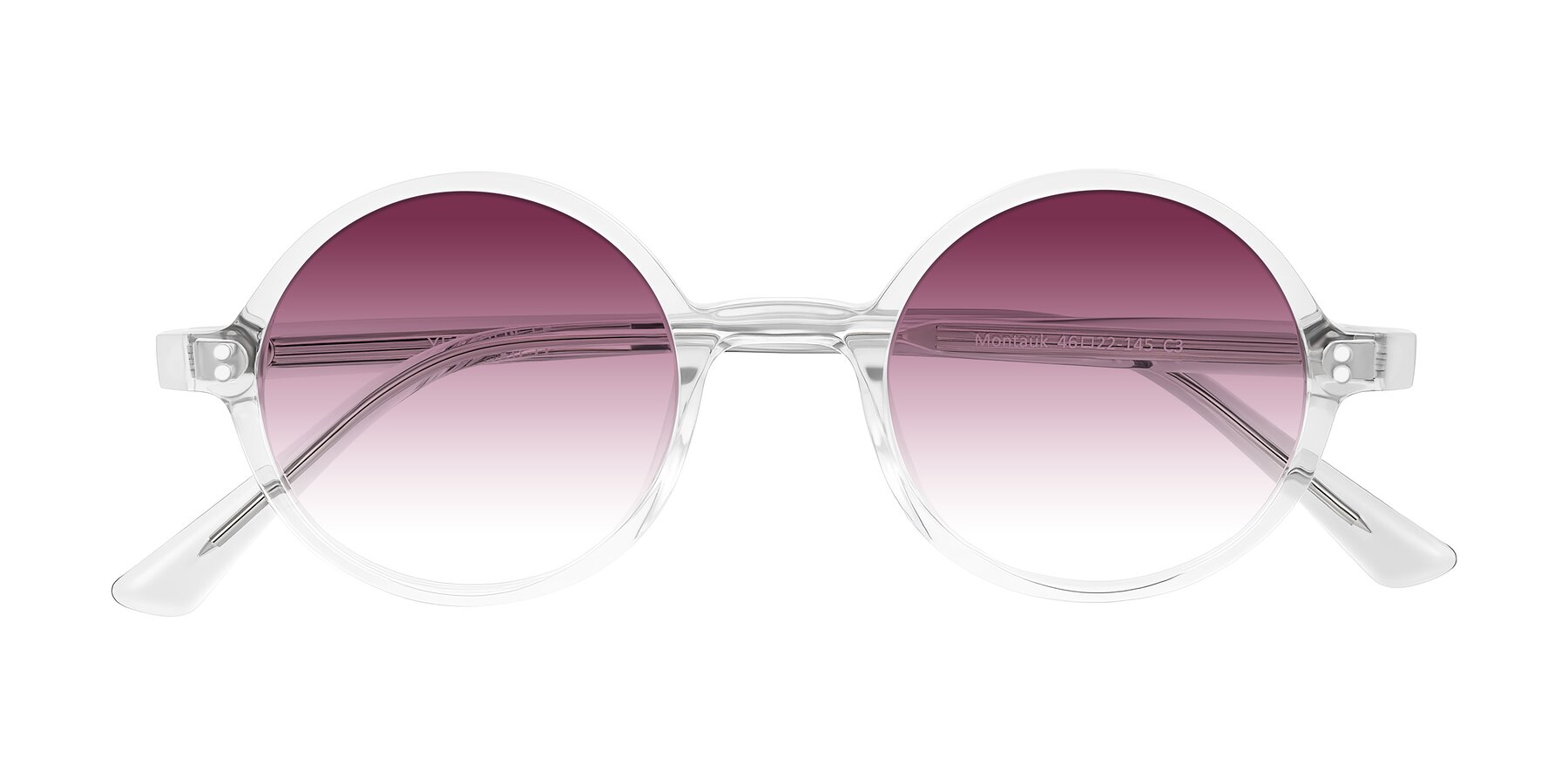 Folded Front of Montauk in Clear with Wine Gradient Lenses