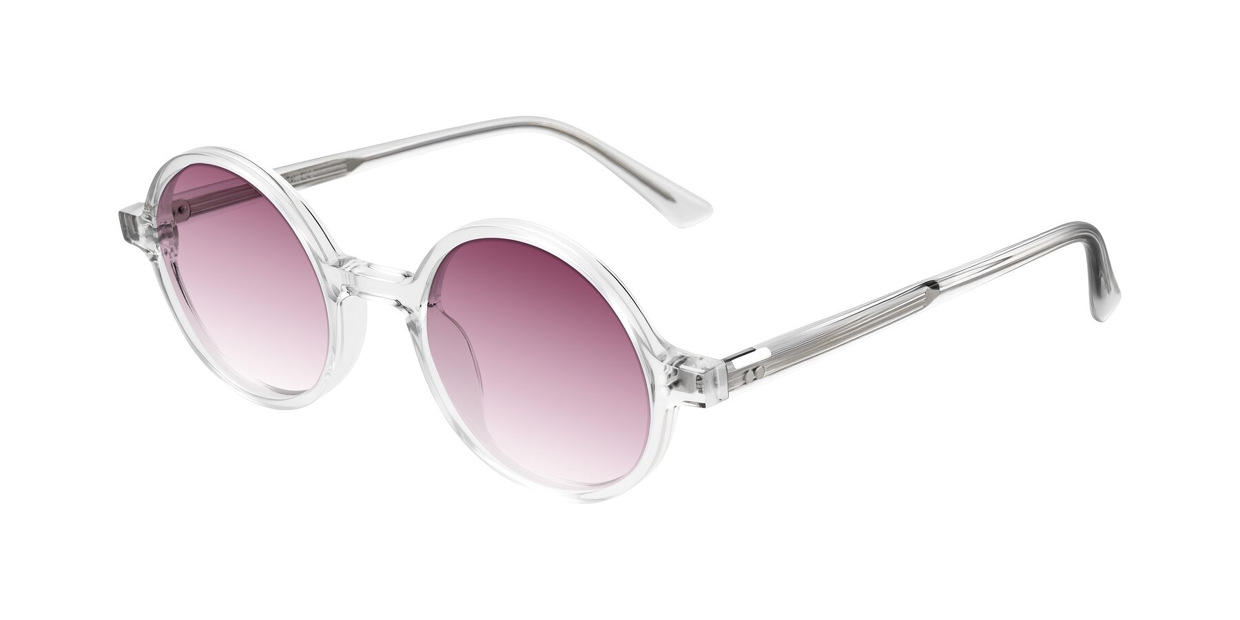 Angle of Montauk in Clear with Wine Gradient Lenses