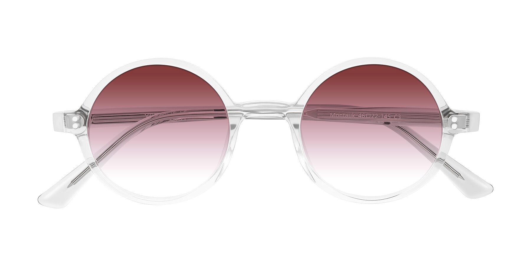 Folded Front of Montauk in Clear with Garnet Gradient Lenses