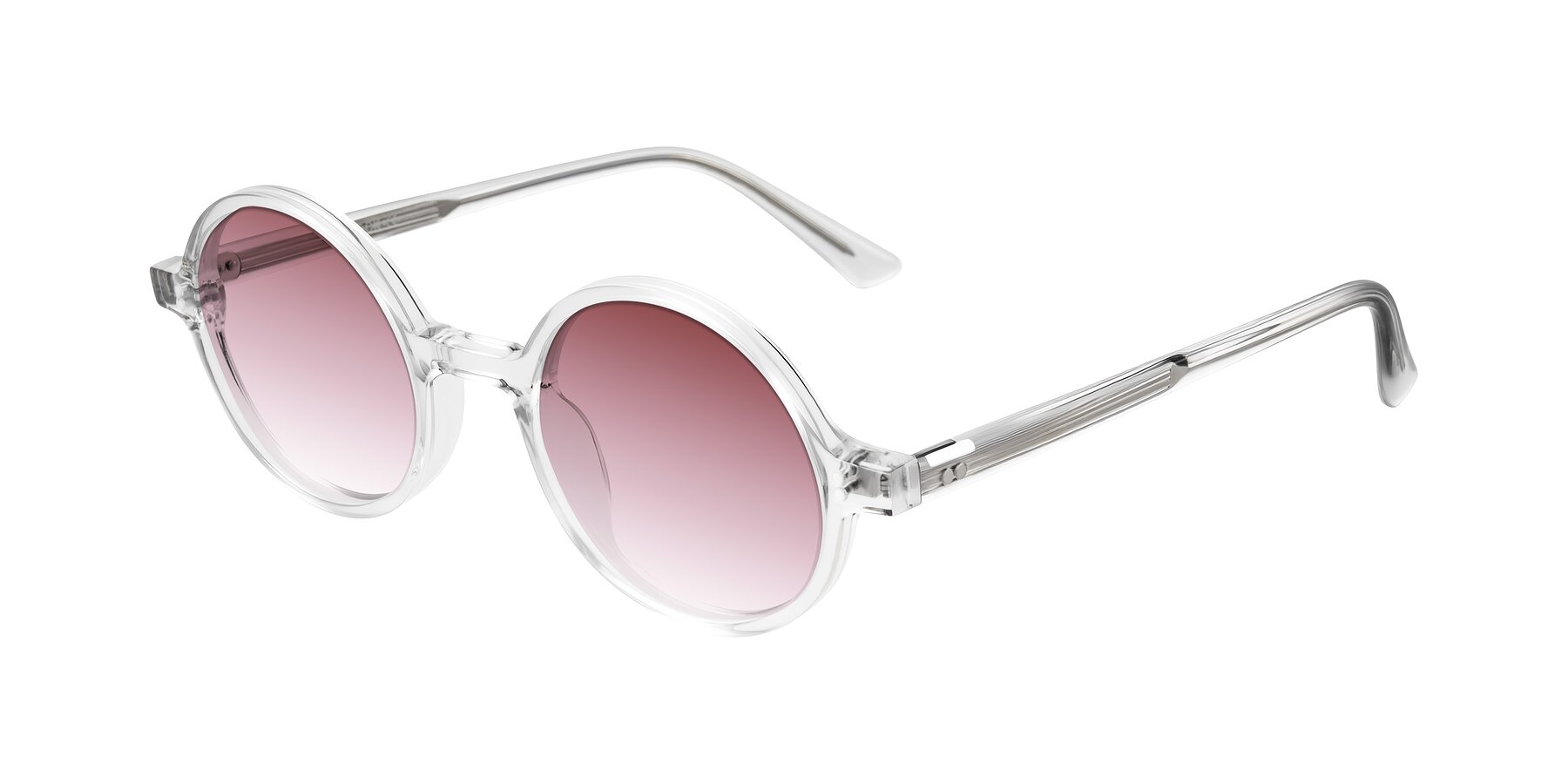 Angle of Montauk in Clear with Garnet Gradient Lenses