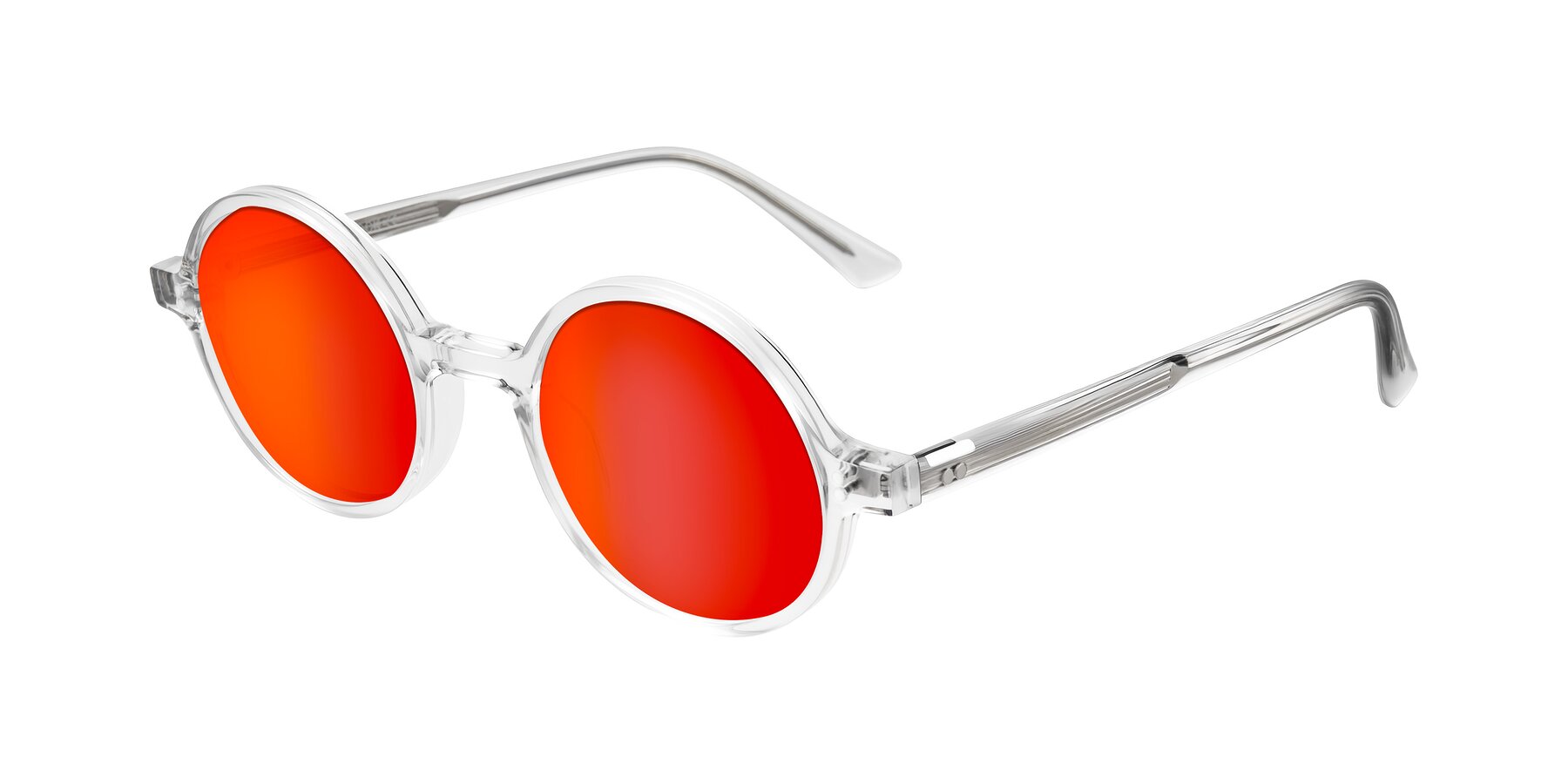 Angle of Montauk in Clear with Red Gold Mirrored Lenses