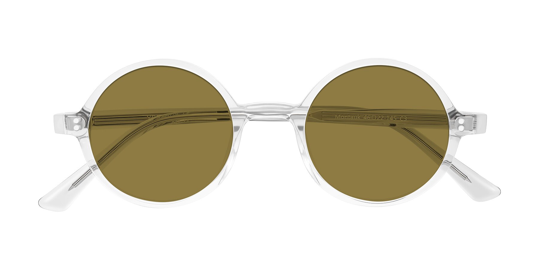 Folded Front of Montauk in Clear with Brown Polarized Lenses