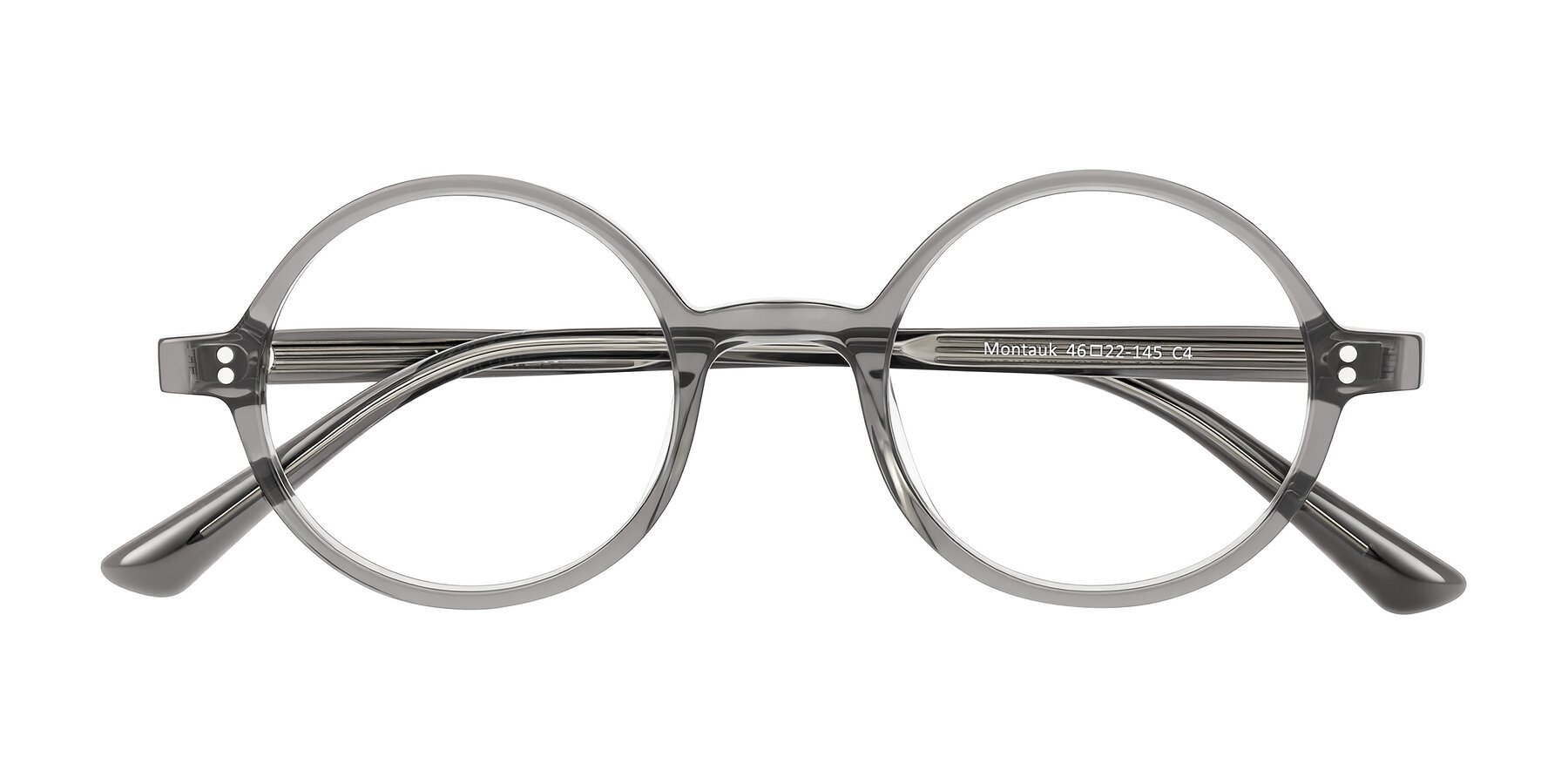 Folded Front of Montauk in Gray with Clear Eyeglass Lenses