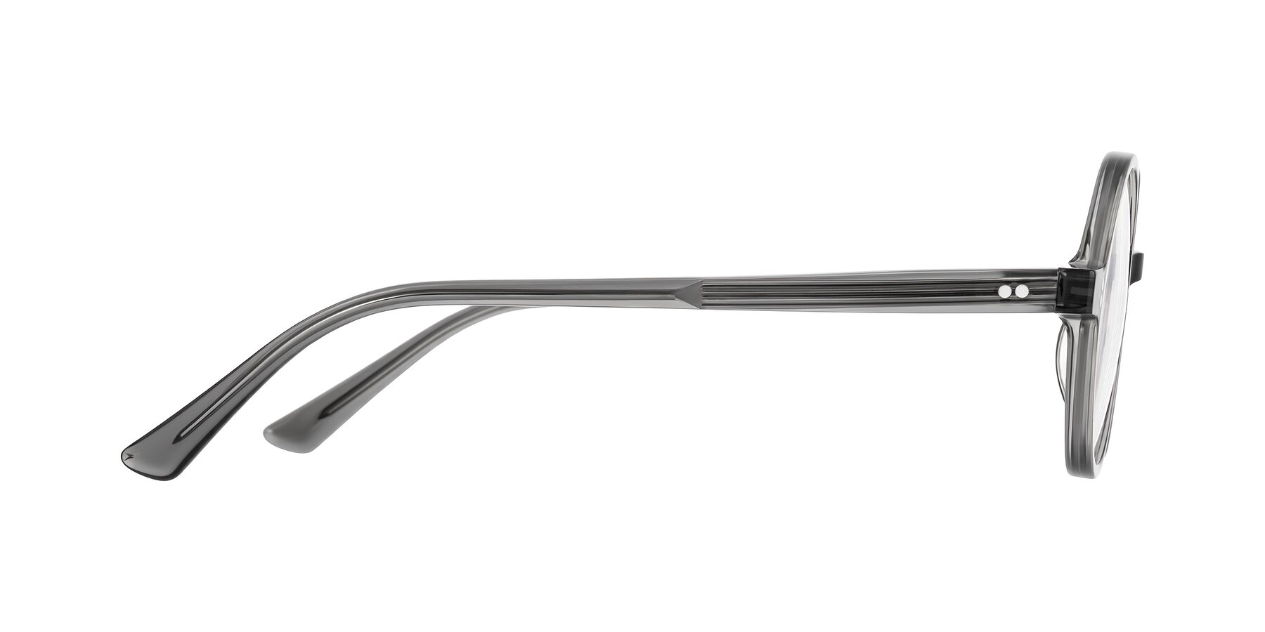 Side of Montauk in Gray with Clear Eyeglass Lenses