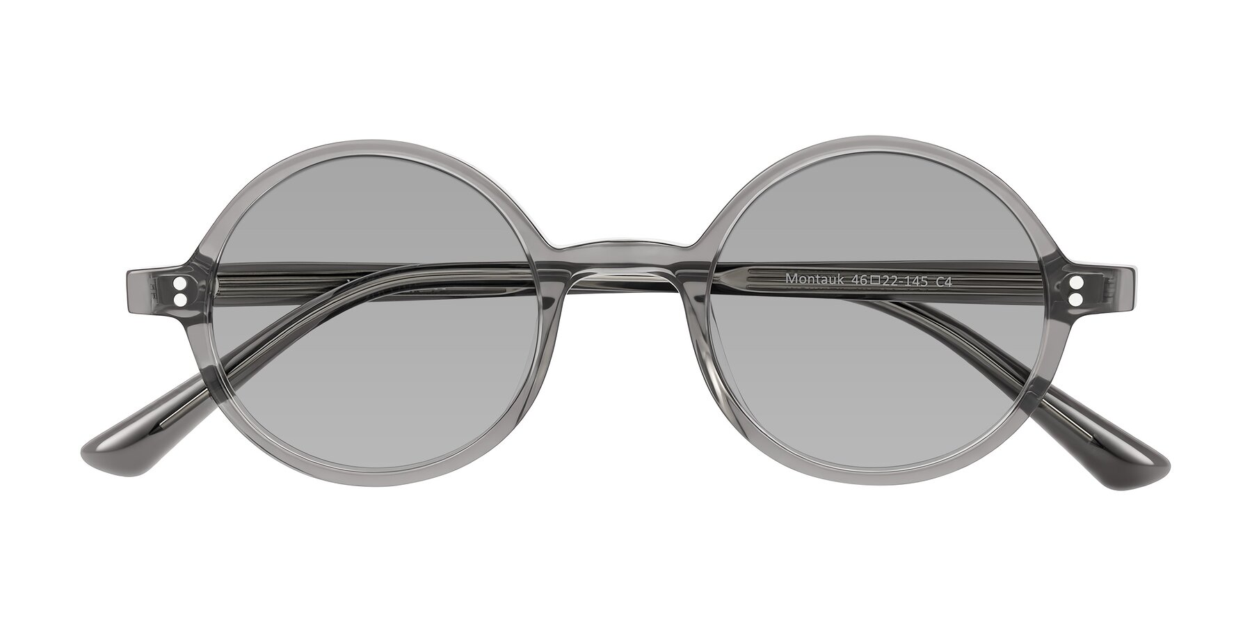Folded Front of Montauk in Gray with Light Gray Tinted Lenses