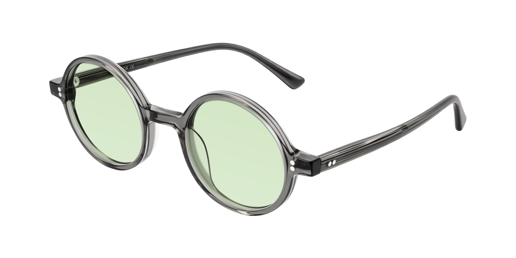 Angle of Montauk in Gray with Light Green Tinted Lenses