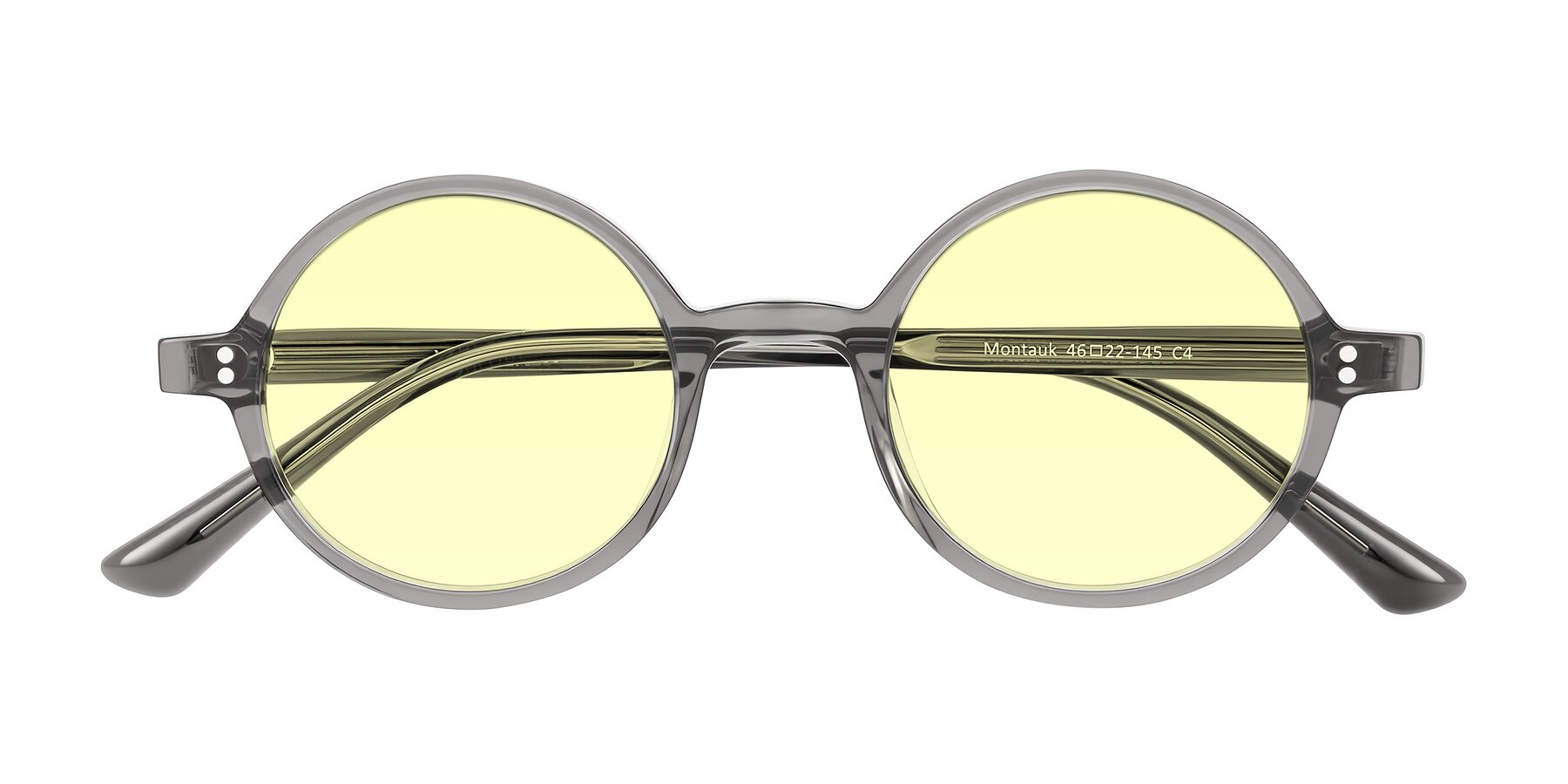 Folded Front of Montauk in Gray with Light Yellow Tinted Lenses