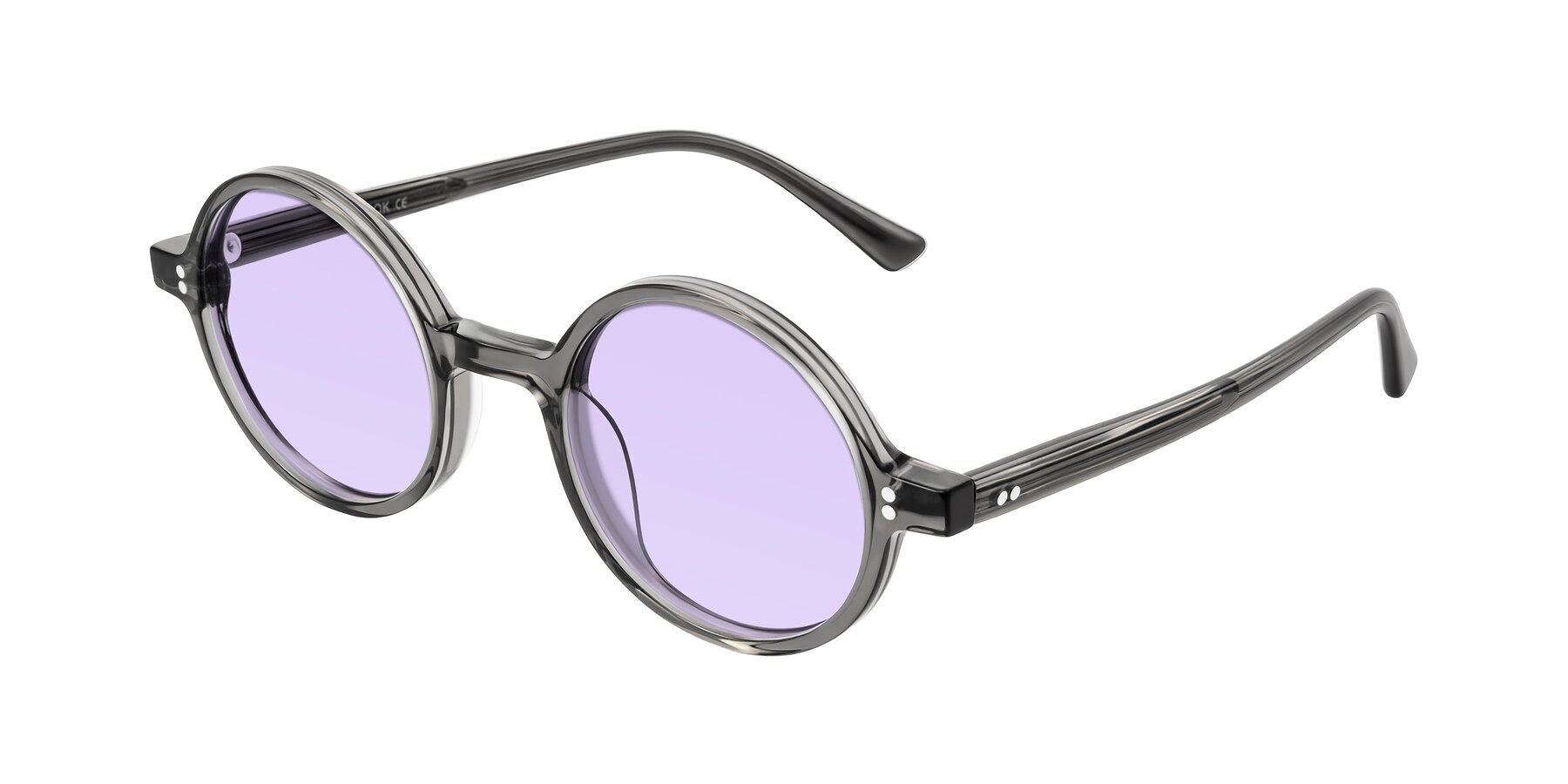 Angle of Montauk in Gray with Light Purple Tinted Lenses