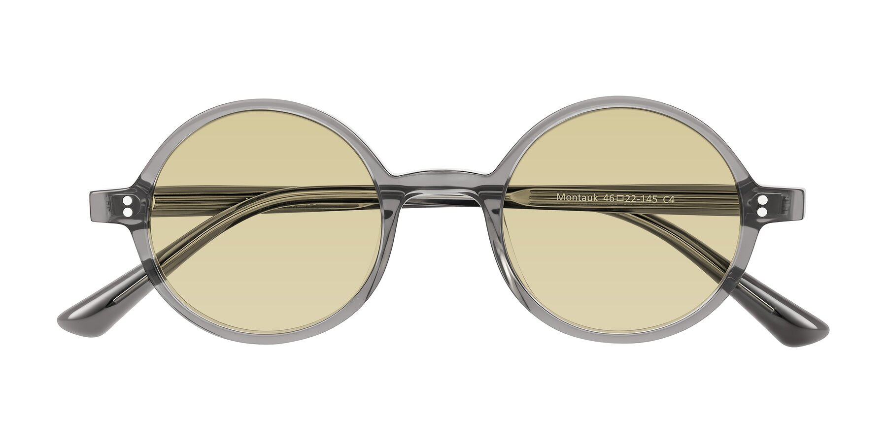 Folded Front of Montauk in Gray with Light Champagne Tinted Lenses