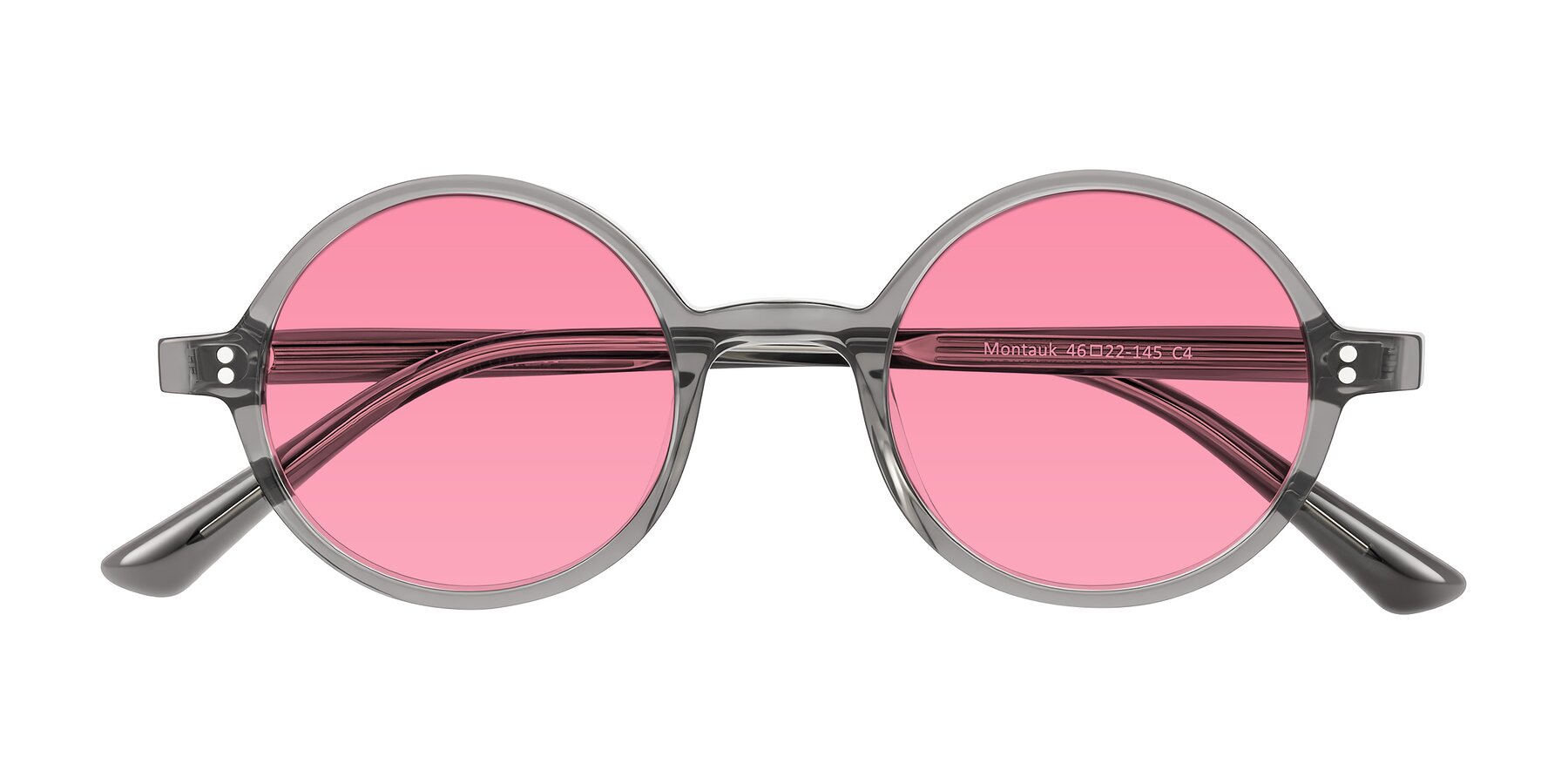 Folded Front of Montauk in Gray with Pink Tinted Lenses
