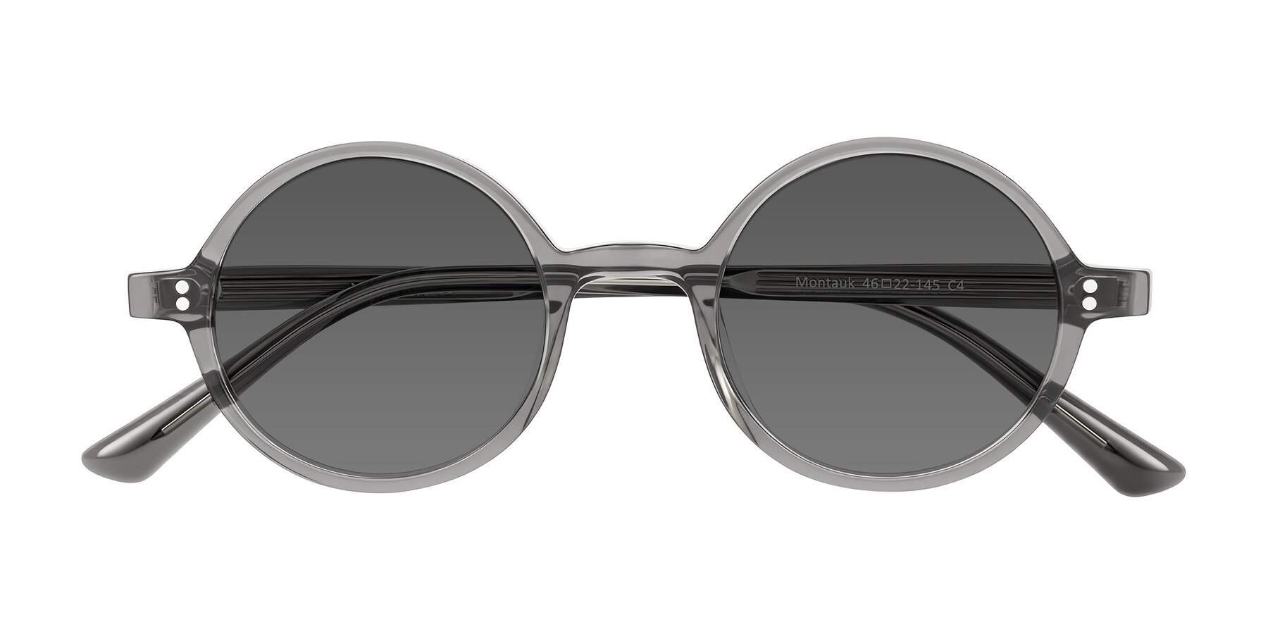 Folded Front of Montauk in Gray with Medium Gray Tinted Lenses