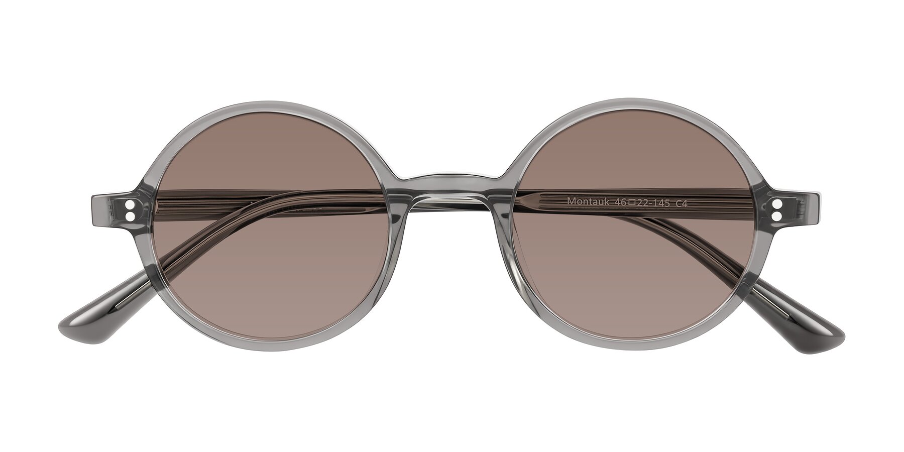 Folded Front of Montauk in Gray with Medium Brown Tinted Lenses