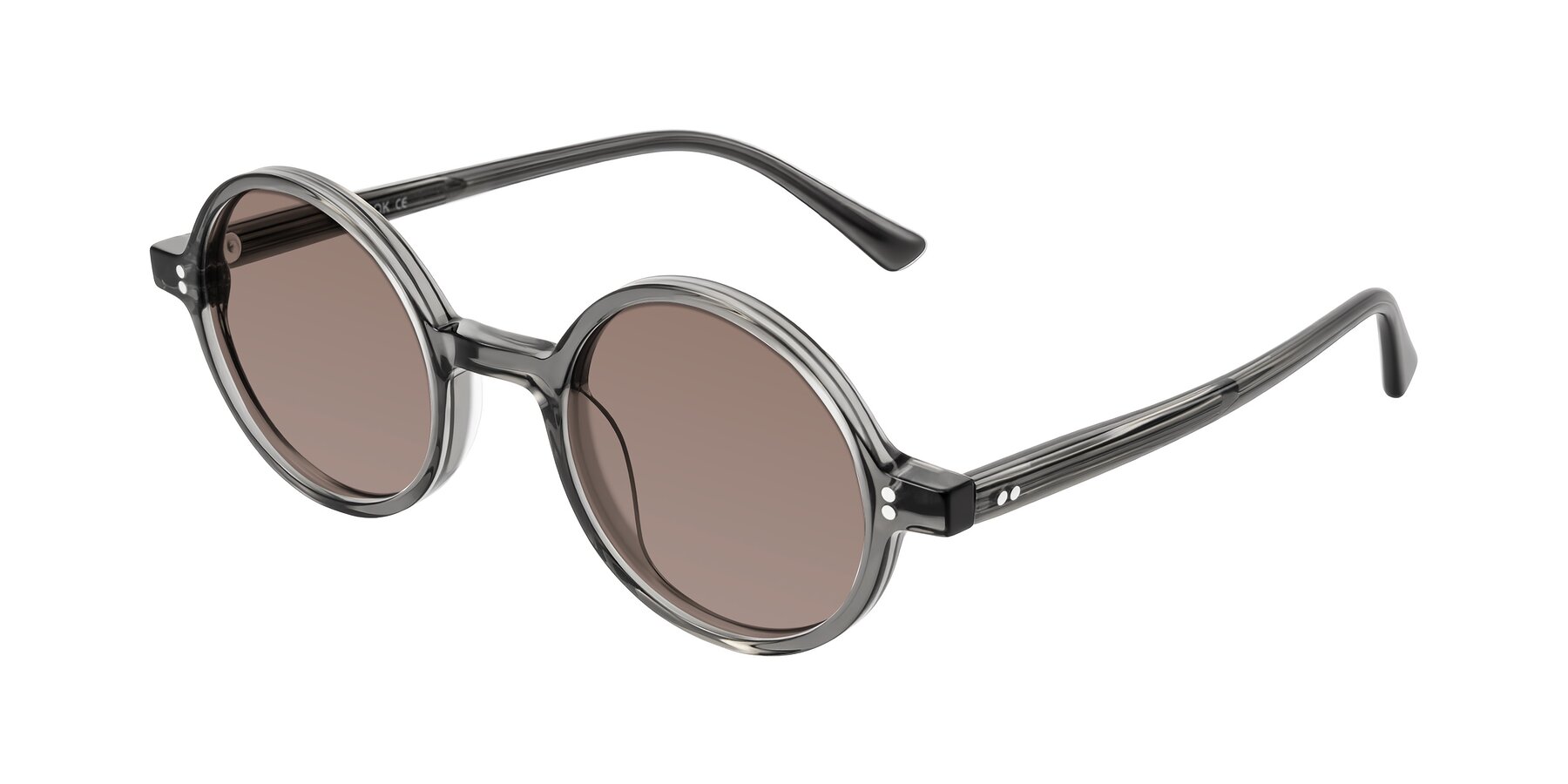 Angle of Montauk in Gray with Medium Brown Tinted Lenses