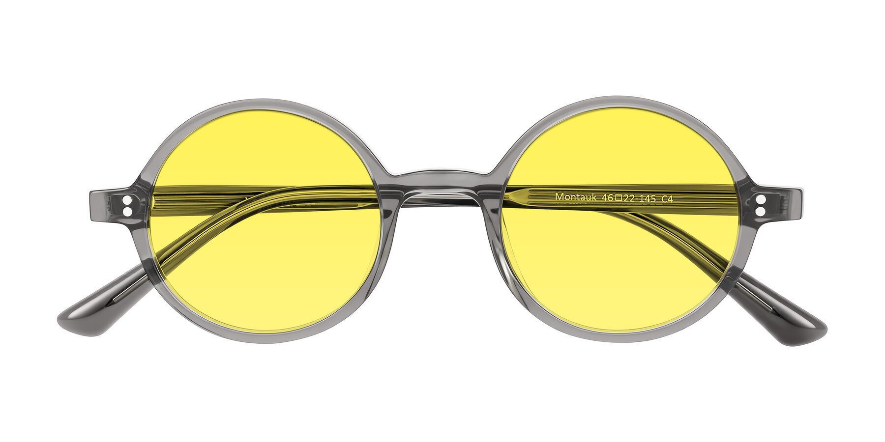Folded Front of Montauk in Gray with Medium Yellow Tinted Lenses
