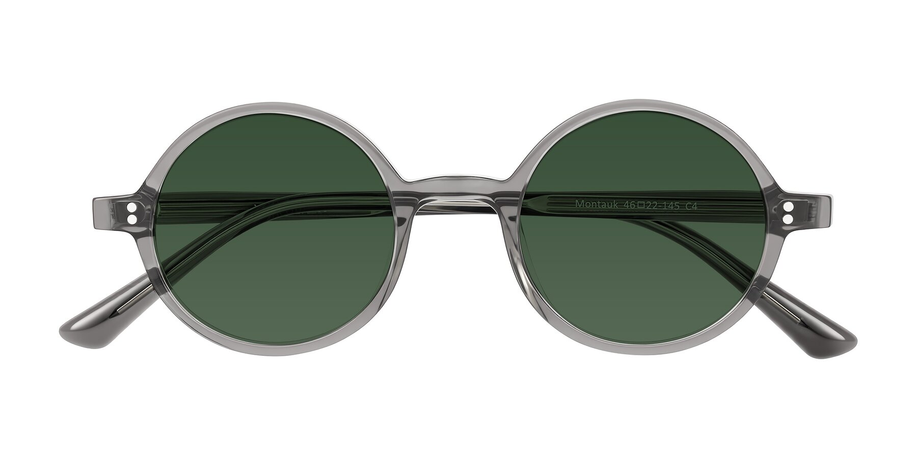 Folded Front of Montauk in Gray with Green Tinted Lenses