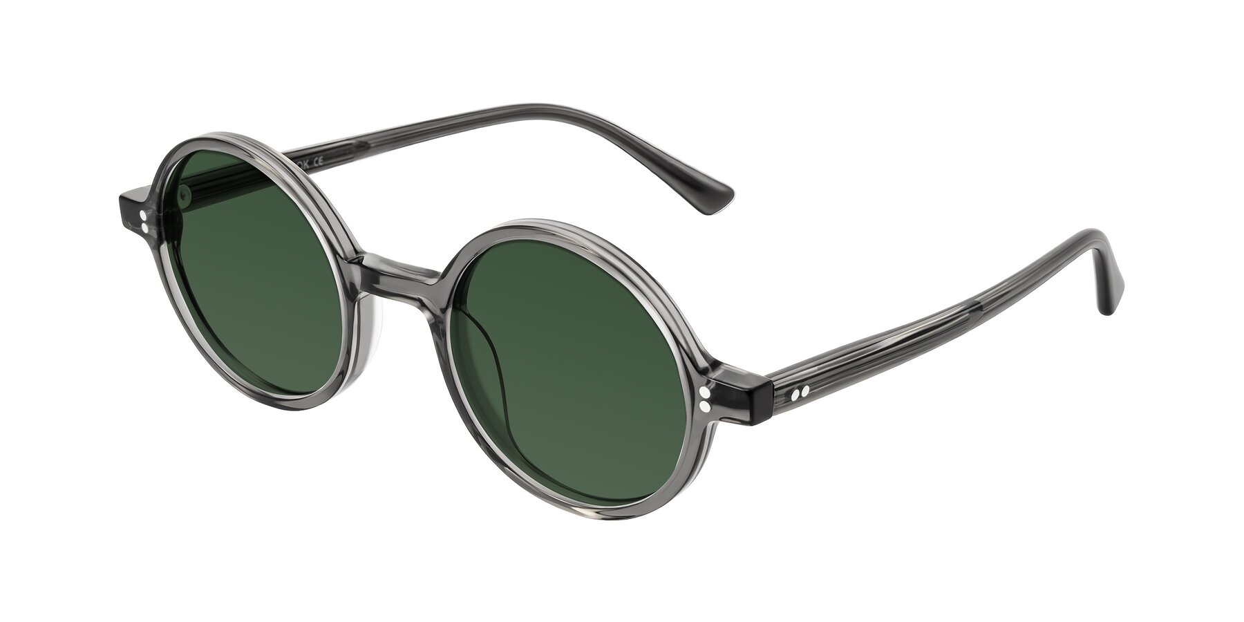 Angle of Montauk in Gray with Green Tinted Lenses