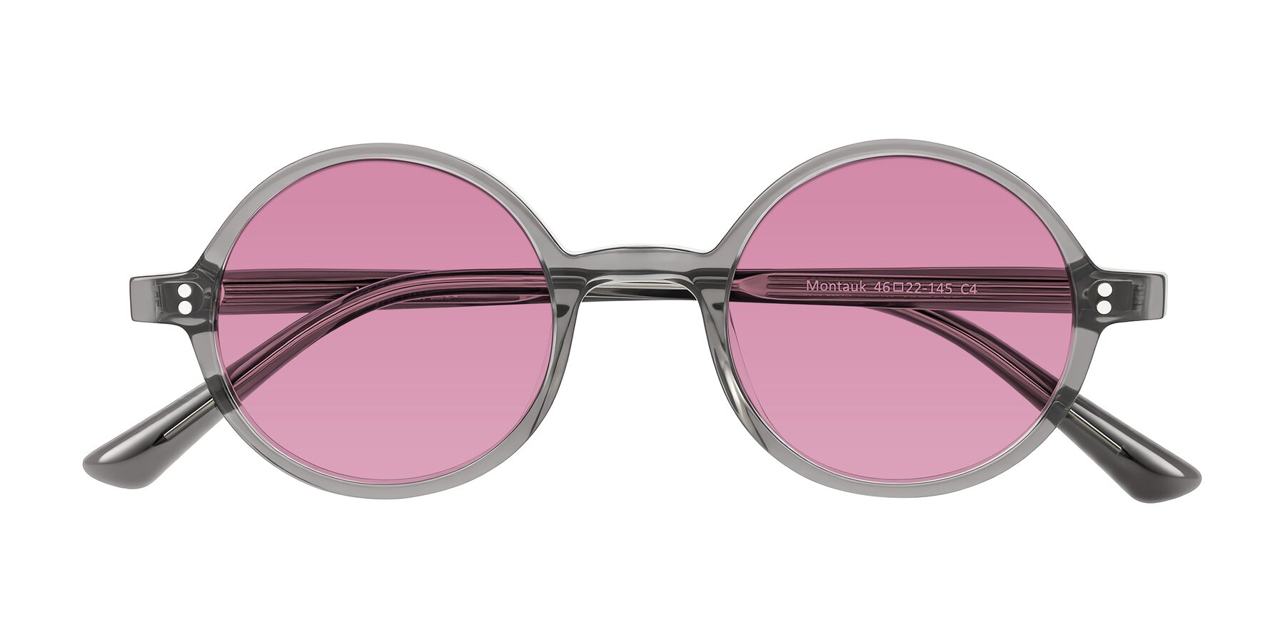 Folded Front of Montauk in Gray with Medium Wine Tinted Lenses