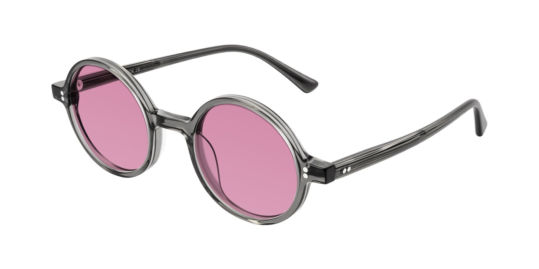 Angle of Montauk in Gray with Medium Wine Tinted Lenses