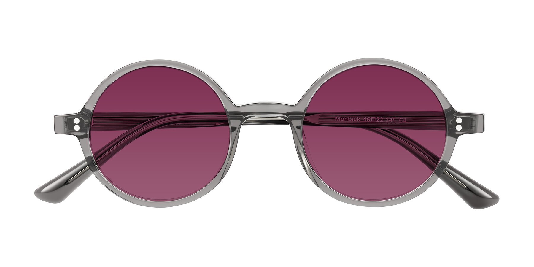 Folded Front of Montauk in Gray with Wine Tinted Lenses