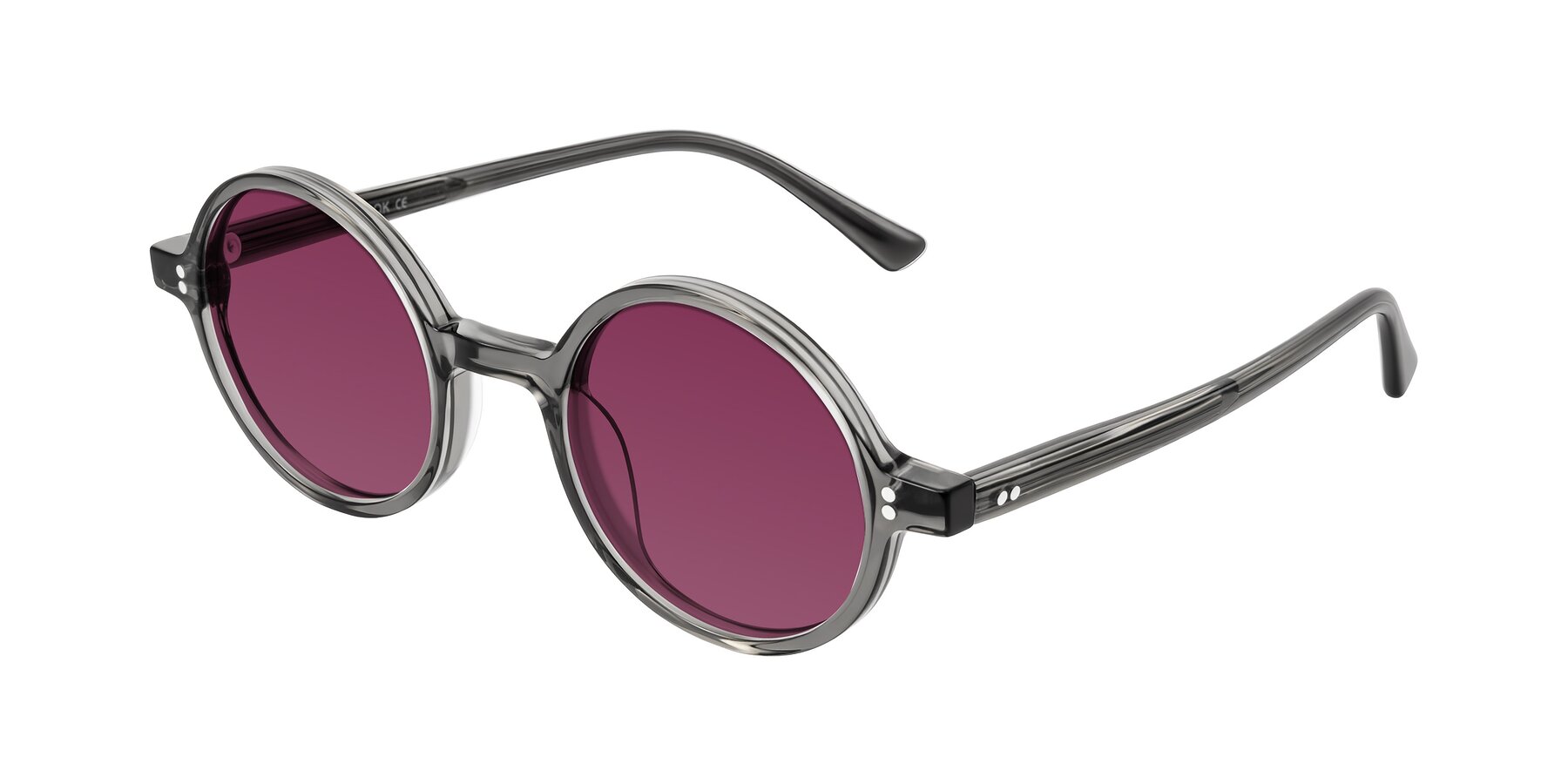 Angle of Montauk in Gray with Wine Tinted Lenses