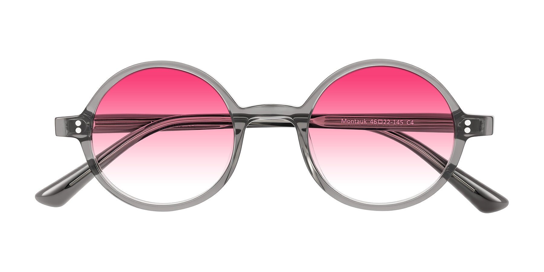Folded Front of Montauk in Gray with Pink Gradient Lenses