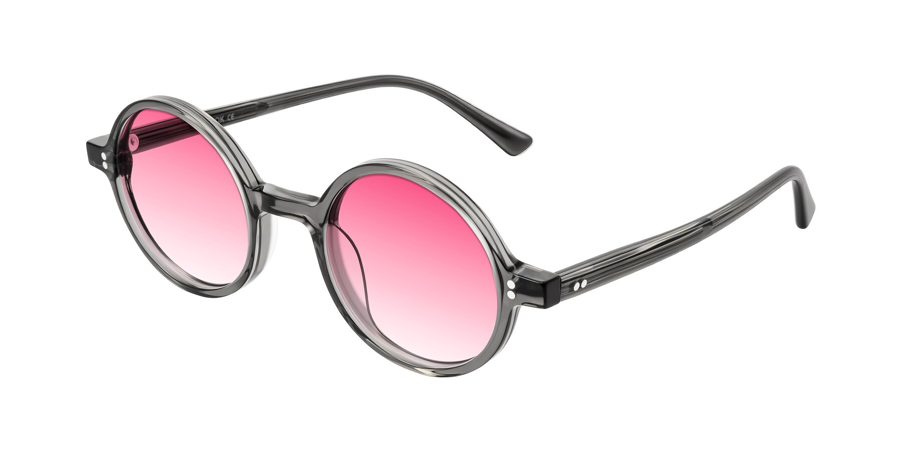 Angle of Montauk in Gray with Pink Gradient Lenses