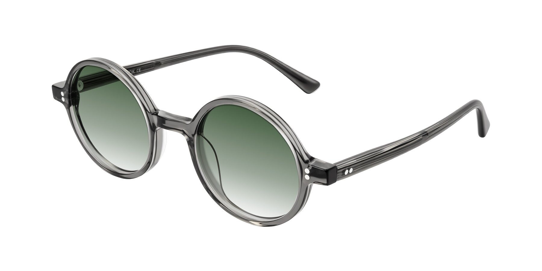 Angle of Montauk in Gray with Green Gradient Lenses