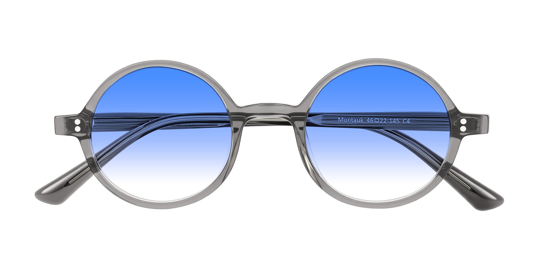 Folded Front of Montauk in Gray with Blue Gradient Lenses