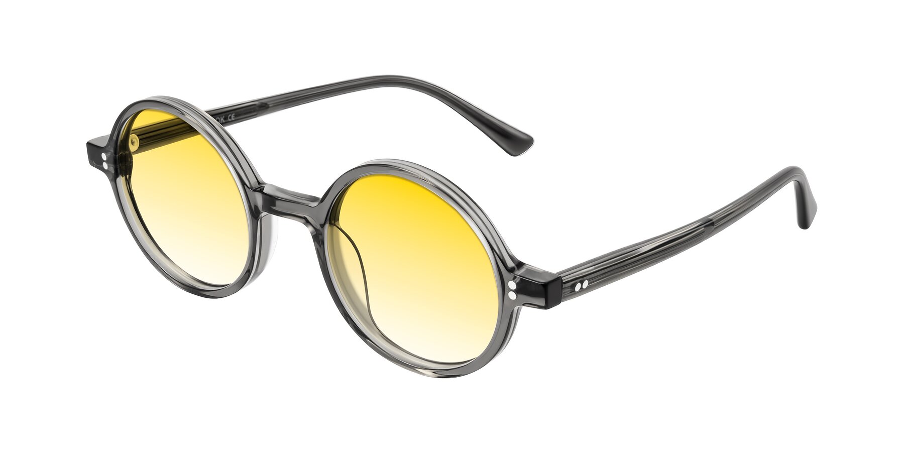 Angle of Montauk in Gray with Yellow Gradient Lenses