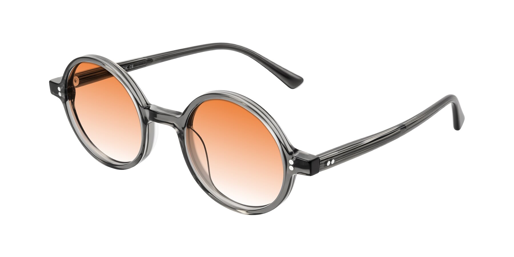 Angle of Montauk in Gray with Orange Gradient Lenses