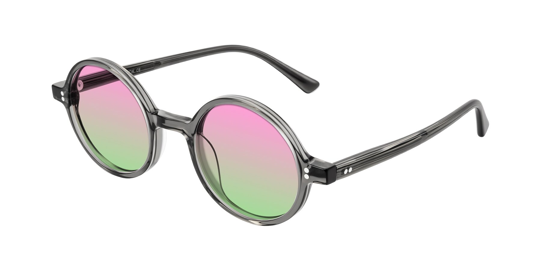Angle of Montauk in Gray with Pink / Green Gradient Lenses