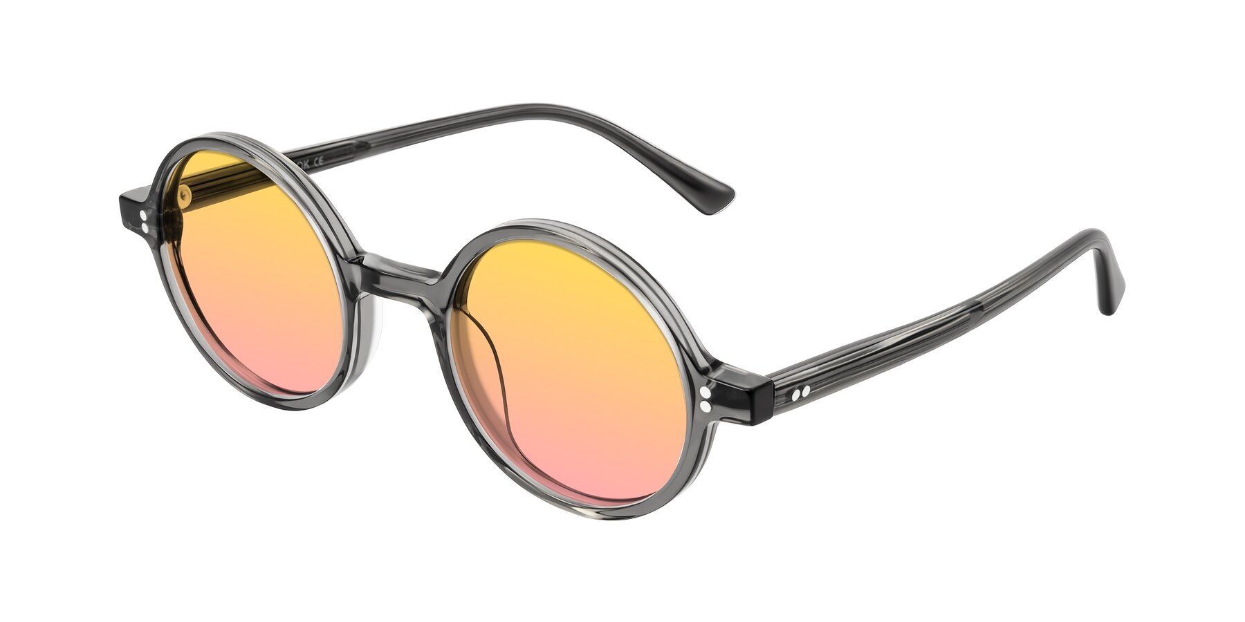 Angle of Montauk in Gray with Yellow / Pink Gradient Lenses