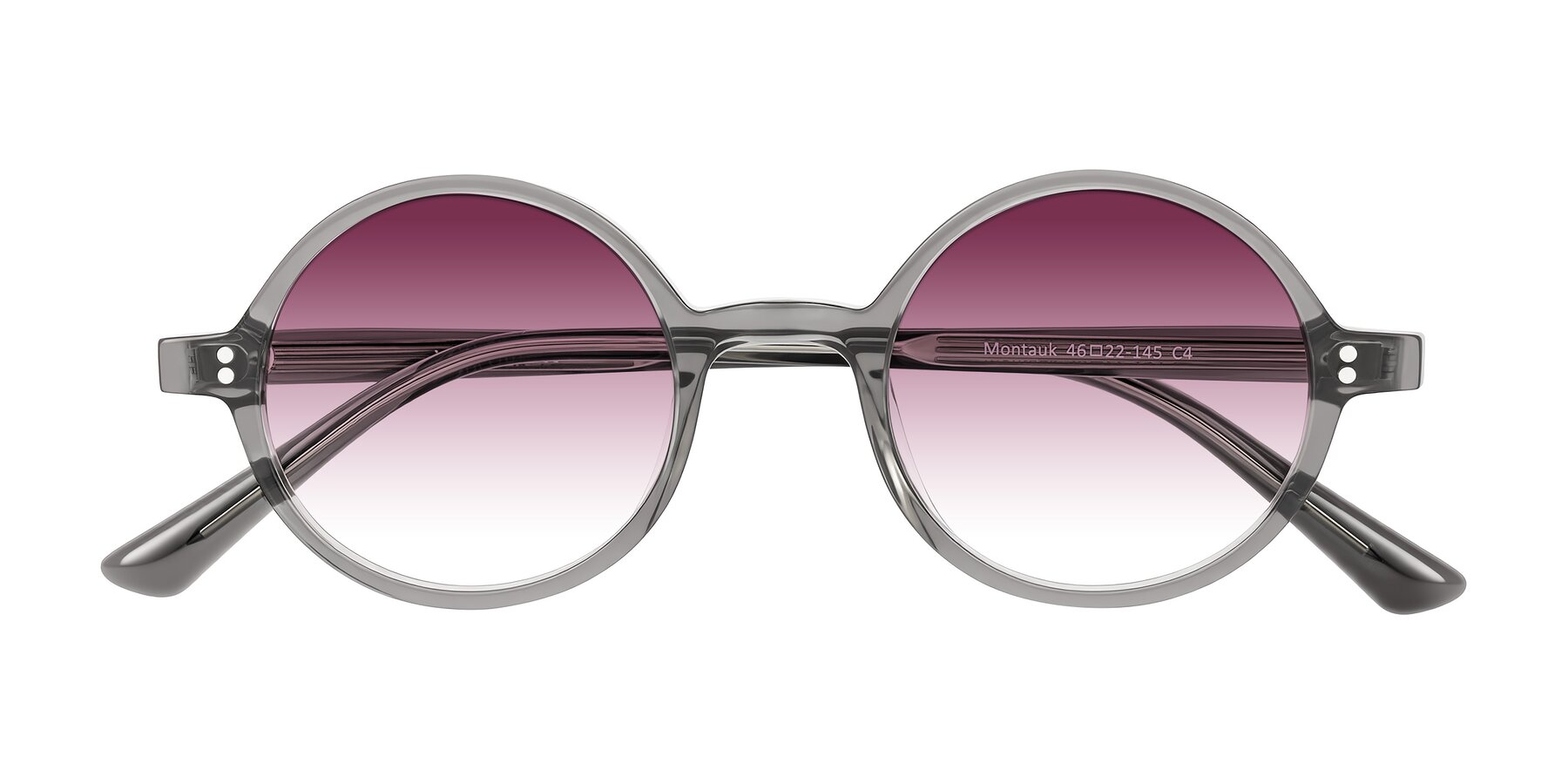 Folded Front of Montauk in Gray with Wine Gradient Lenses