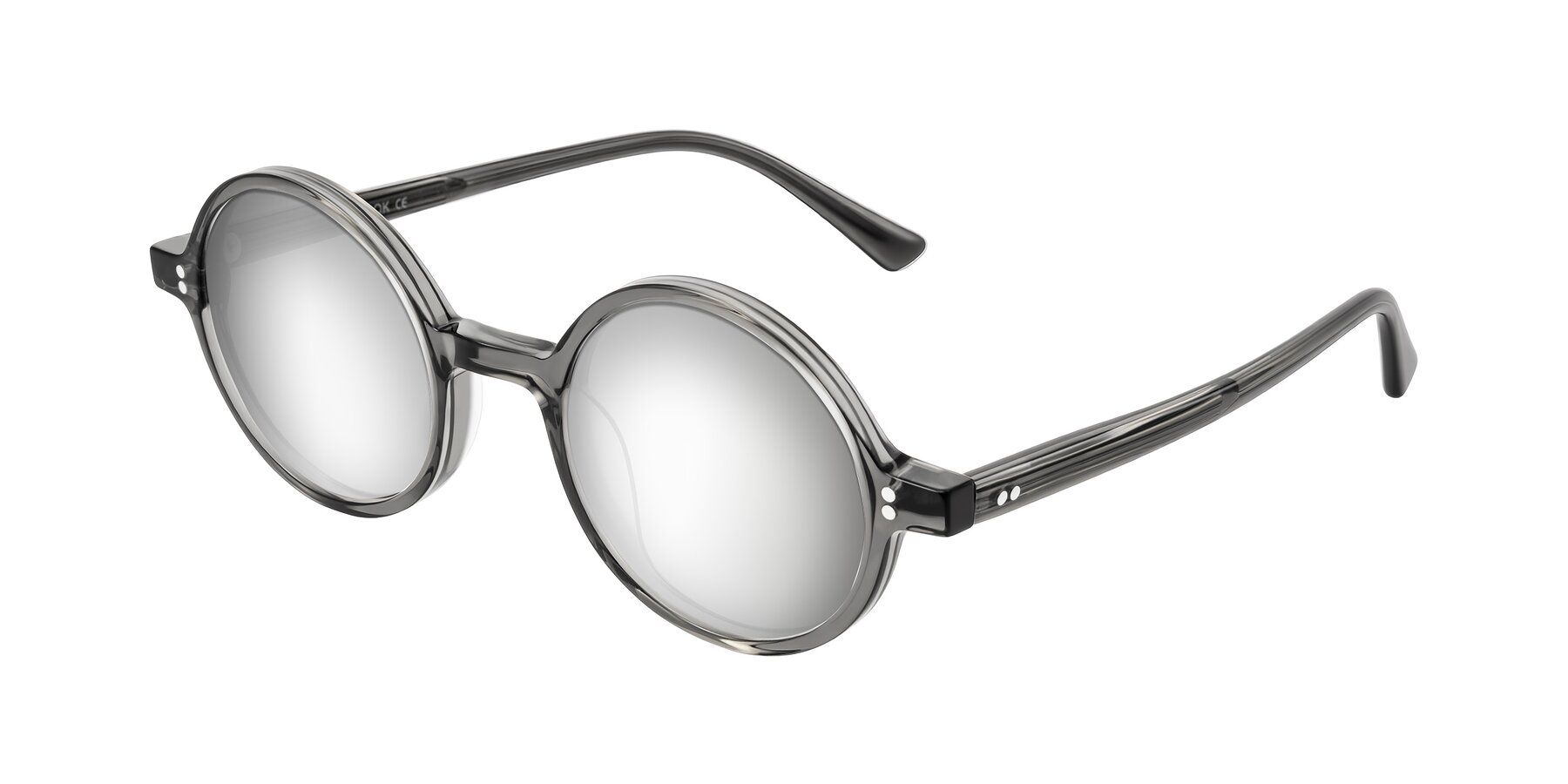 Angle of Montauk in Gray with Silver Mirrored Lenses