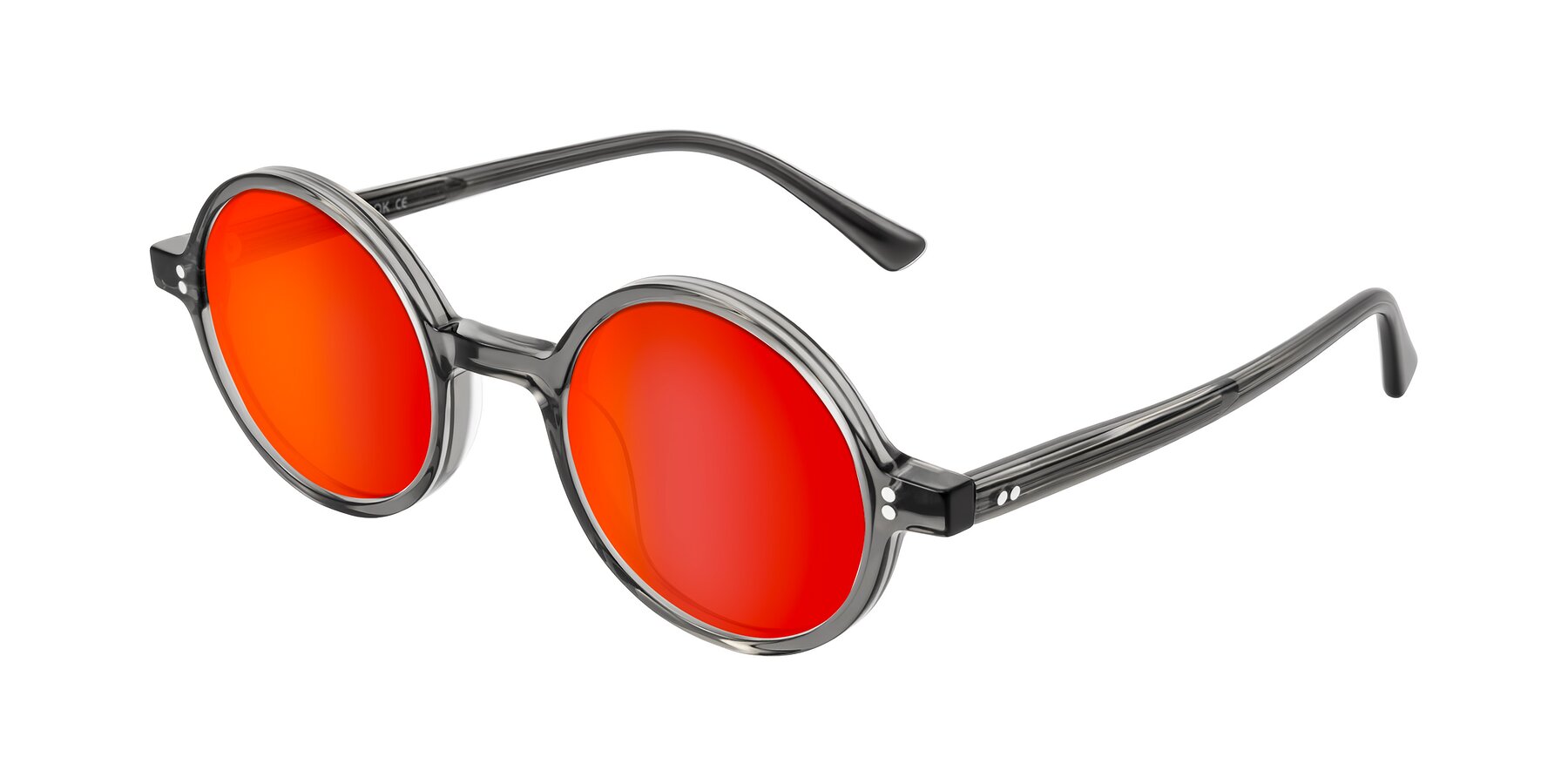 Angle of Montauk in Gray with Red Gold Mirrored Lenses