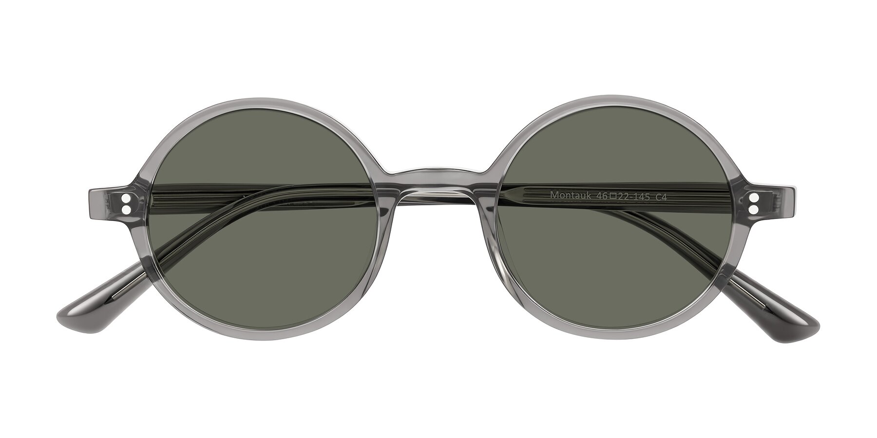 Folded Front of Montauk in Gray with Gray Polarized Lenses