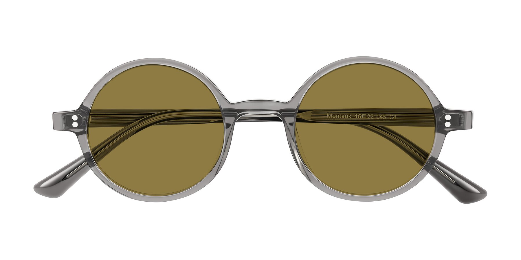Folded Front of Montauk in Gray with Brown Polarized Lenses