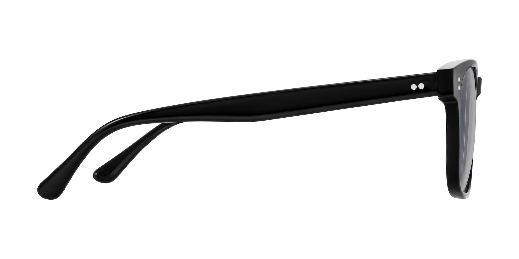 Side of Rhanna in Black with Light Gray Tinted Lenses