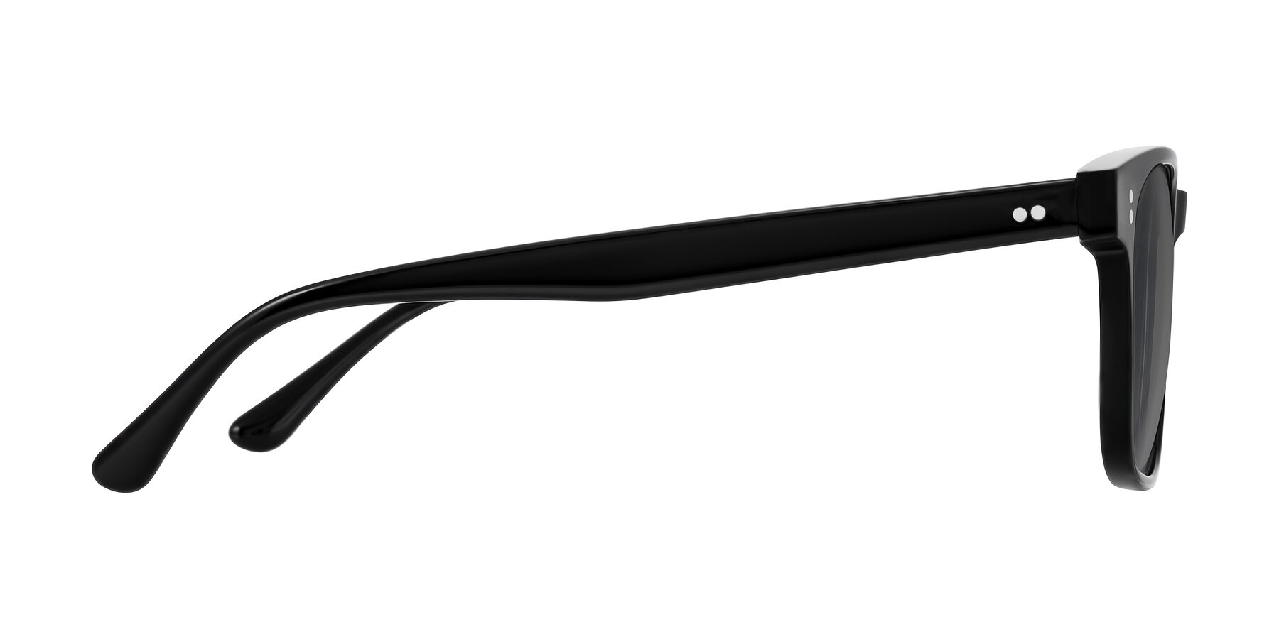 Side of Rhanna in Black with Medium Gray Tinted Lenses