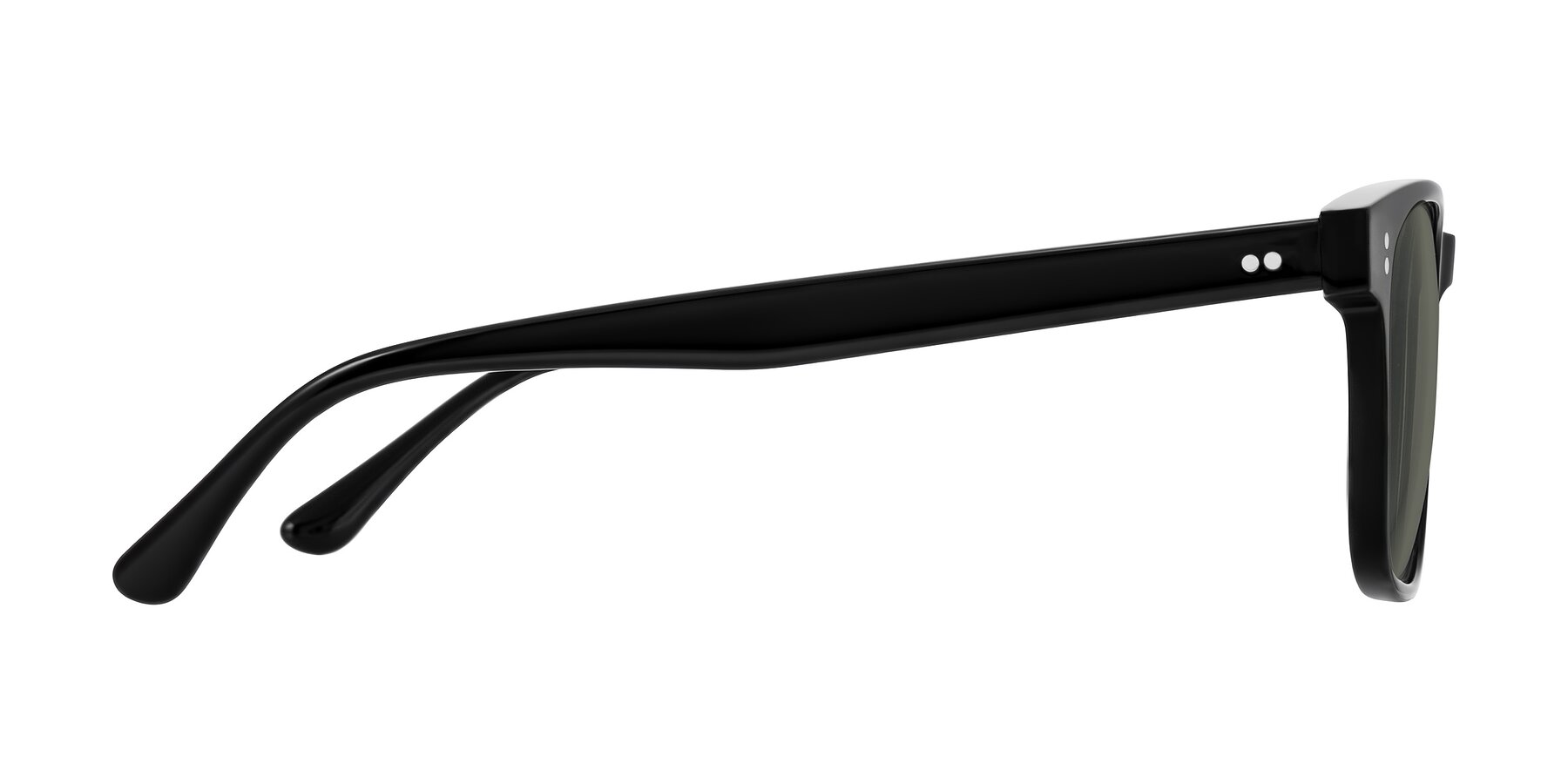 Side of Rhanna in Black with Gray Polarized Lenses
