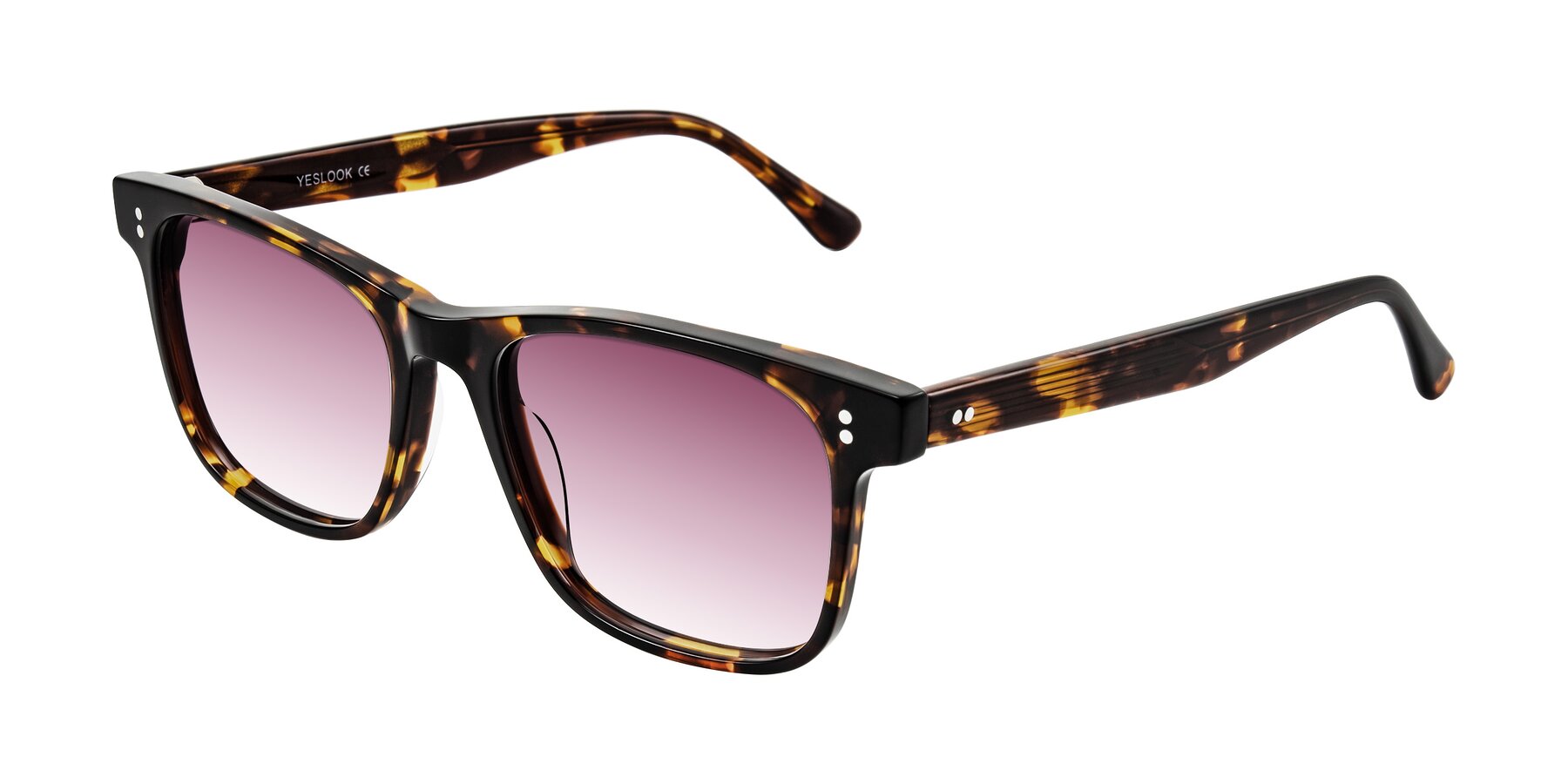 Angle of Rhanna in Tortoise with Wine Gradient Lenses
