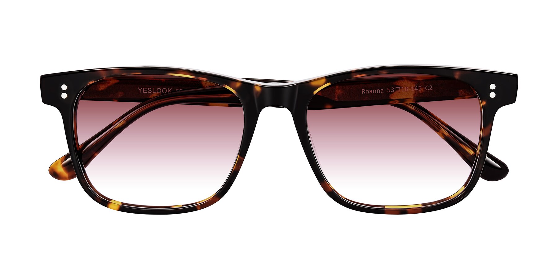 Folded Front of Rhanna in Tortoise with Garnet Gradient Lenses