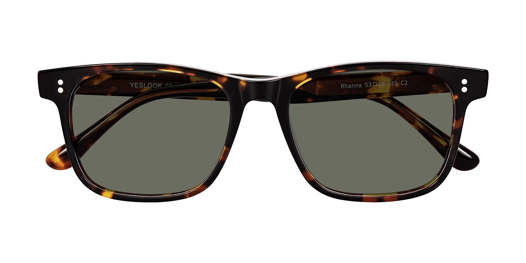 Folded Front of Rhanna in Tortoise with Gray Polarized Lenses