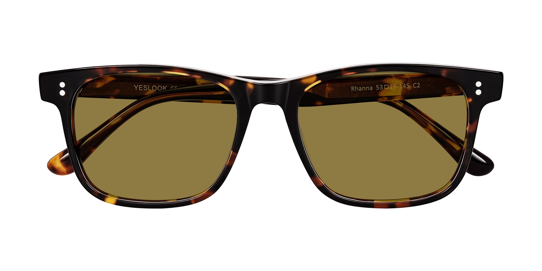 Folded Front of Rhanna in Tortoise with Brown Polarized Lenses