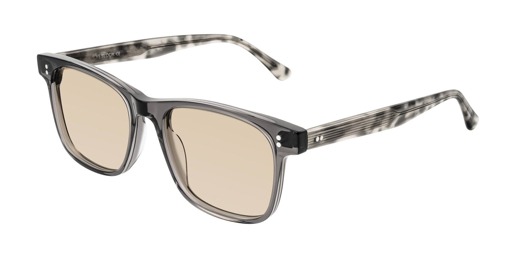Angle of Rhanna in Gray/Tortoise with Light Brown Tinted Lenses