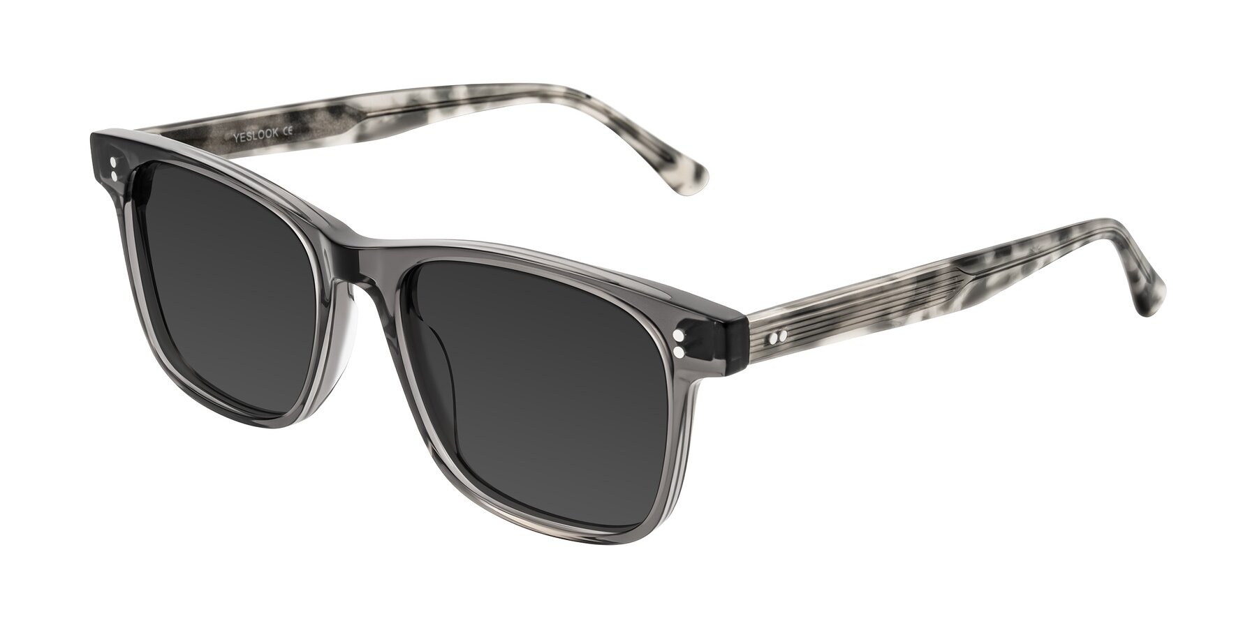 Angle of Rhanna in Gray/Tortoise with Gray Tinted Lenses