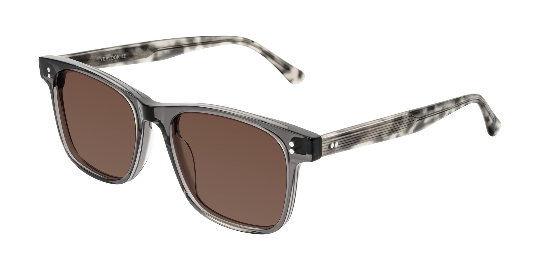 Angle of Rhanna in Gray/Tortoise with Brown Tinted Lenses